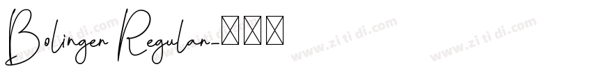Bolinger Regular字体转换